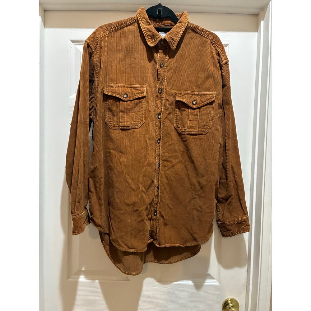 Old Navy Men's Large Brown Corduroy Shacket Western Cowboy
